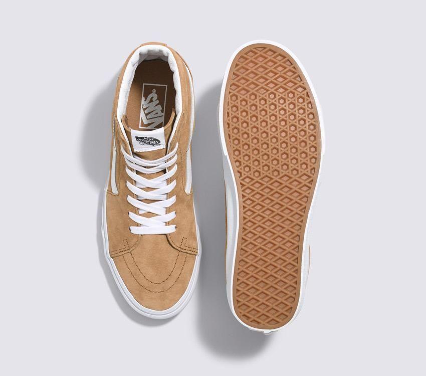 vans sk8 hi pig brown suede