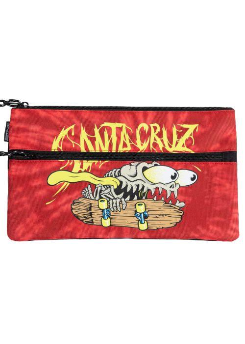 Santa Cruz - Bone Slasher Pencil Case Dual Zip Pencil Case - Westside Surf + Street
