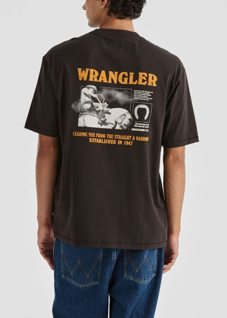 Wrangler - Editorial Slacker Tee (Worn Black)