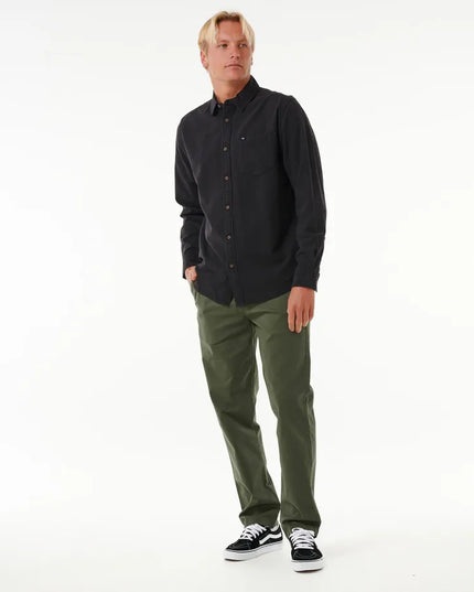 Rip Curl - Classic Surf Washed Long Sleeve Shirt (Black)
