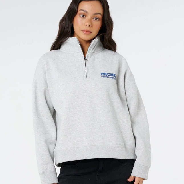 Rip Curl - Surf Puff 1/4 Zip (Grey Marle/Navy)