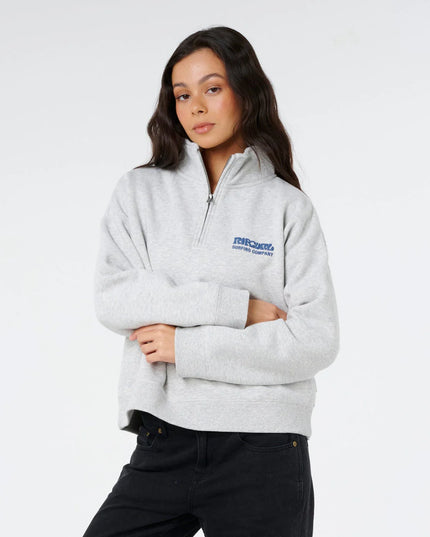 Rip Curl - Surf Puff 1/4 Zip (Grey Marle/Navy)