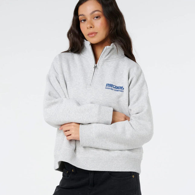 Rip Curl - Surf Puff 1/4 Zip (Grey Marle/Navy)