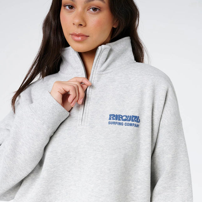 Rip Curl - Surf Puff 1/4 Zip (Grey Marle/Navy)