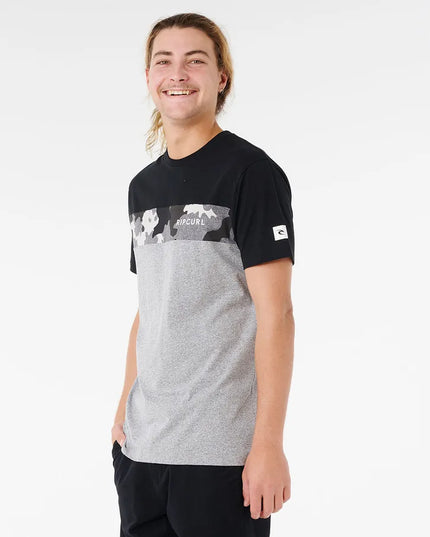 Rip Curl - Undertow Panel Tee (Black/Camo)