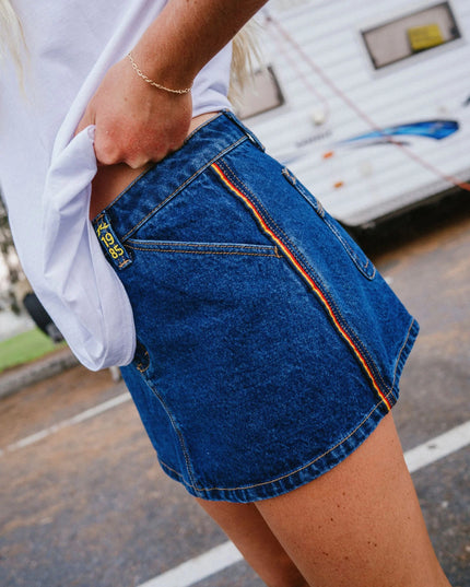 Rusty - Flip Mommy Low Rise Mini Denim Skirt