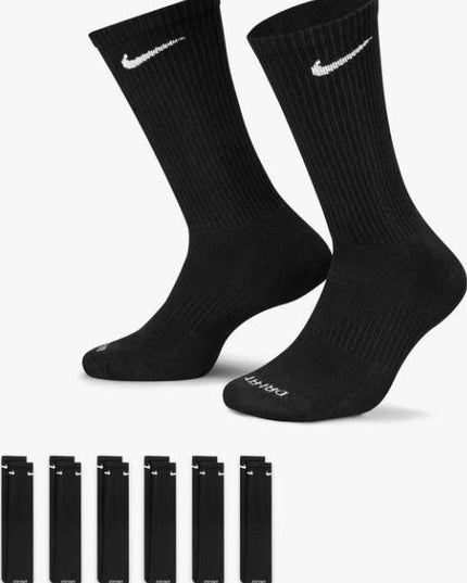 Nike - Everyday Plus Cotton Cushioned Crew 6pk (Black)