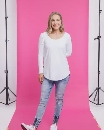 Home Lee - Long Sleeve Tee (White)