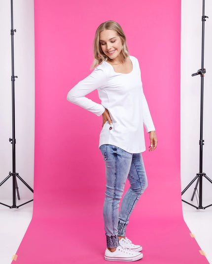 Home Lee - Long Sleeve Tee (White)