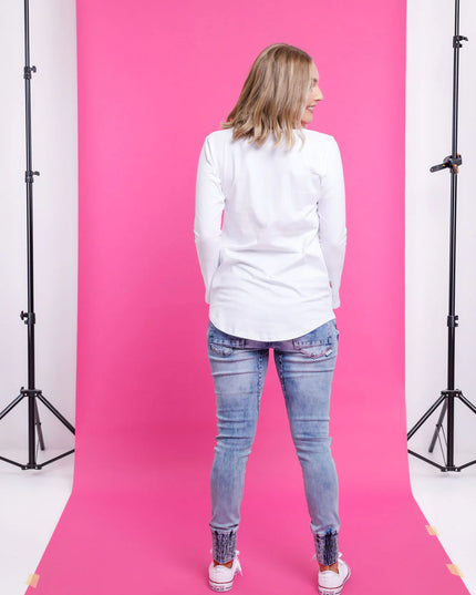 Home Lee - Long Sleeve Tee (White)