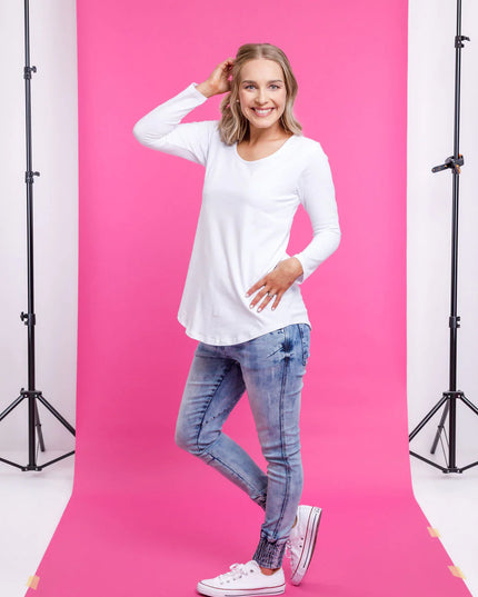 Home Lee - Long Sleeve Tee (White)