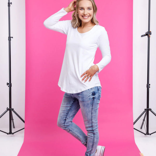 Home Lee - Long Sleeve Tee (White)