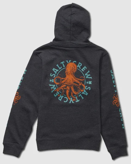 Salty Crew - Tentacles Boys Fleece Hood (Navy Heather)