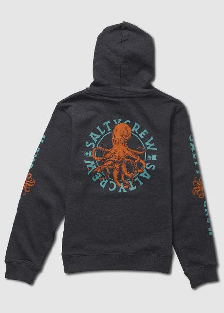 Salty Crew - Tentacles Boys Fleece Hood (Navy Heather)