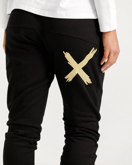Home Lee - Alpine Apartment Pants (Black with Gold X)