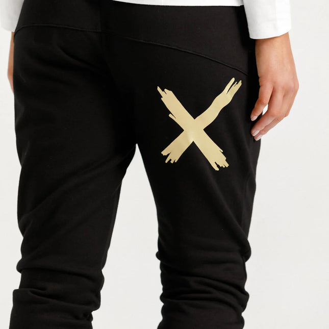 Home Lee - Alpine Apartment Pants (Black with Gold X)
