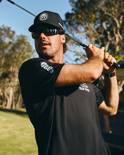 The Mad Hueys - Hittin Fk All Short Sleeve Golf Polo