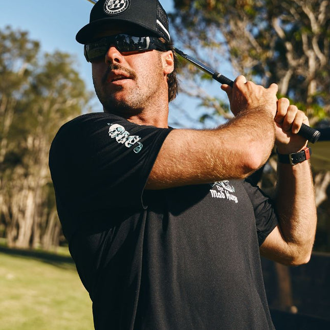 The Mad Hueys - Hittin Fk All Short Sleeve Golf Polo