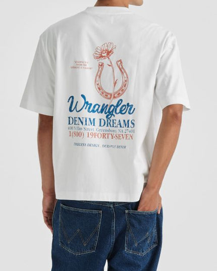 Wrangler - Lucky you Boxcar Tee (White)