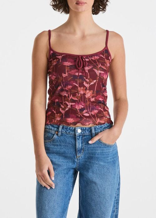 Wrangler - Floral Fields Mesh Top
