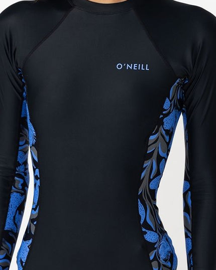 O'Neill - Bahia Lycra Back Zip Long Sleeve Surfsuit (Seawater Floral)