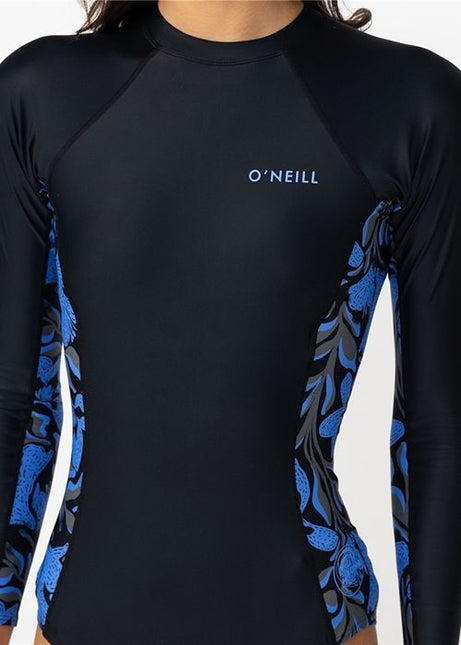 O'Neill - Bahia Lycra Back Zip Long Sleeve Surfsuit (Seawater Floral)