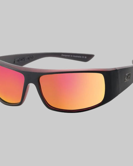 Dirty Dog - Sharky (Satin Black-Grey/Red Fusion Mirror Polarised)