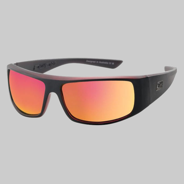 Dirty Dog - Sharky (Satin Black-Grey/Red Fusion Mirror Polarised)