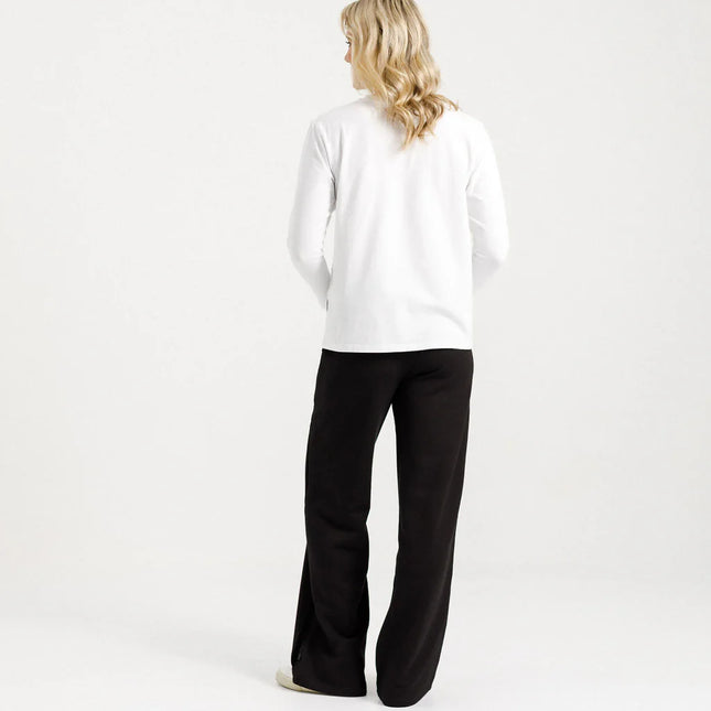Home Lee - Alpine Palazzo Pants (Black with Black Velvet Ribbon)