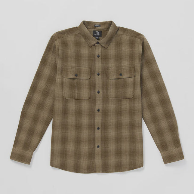 Volcom - Shadowstone Flannel Long Sleeve Shirt (Dark Earth)