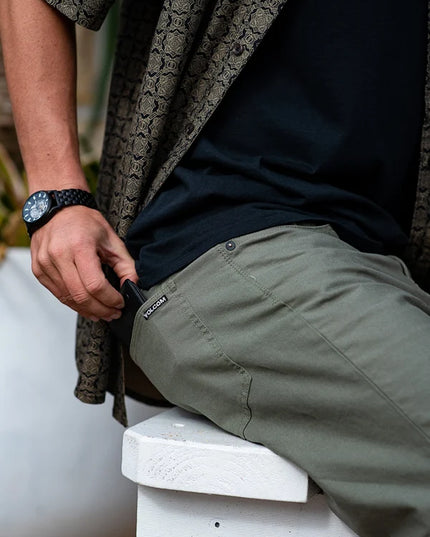 Volcom - Modown Canvas 5 Pkt Short (Army Green Combo)