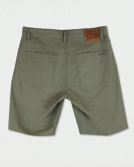 Volcom - Modown Canvas 5 Pkt Short (Army Green Combo)