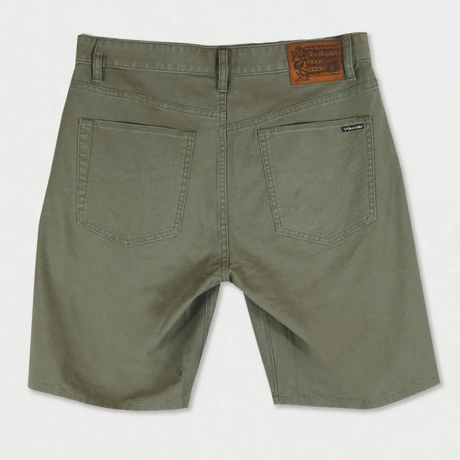 Volcom - Modown Canvas 5 Pkt Short (Army Green Combo)