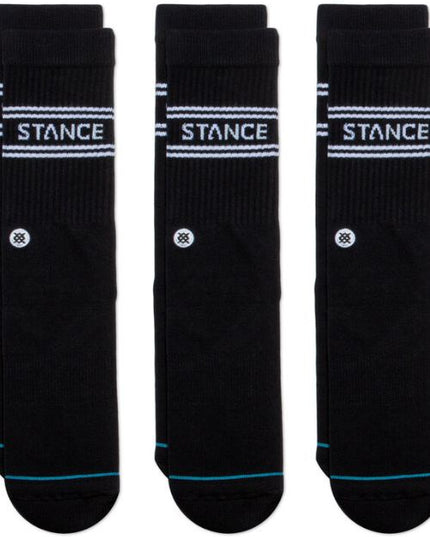 Stance - Basic 3 Pack Crew Socks (Black)