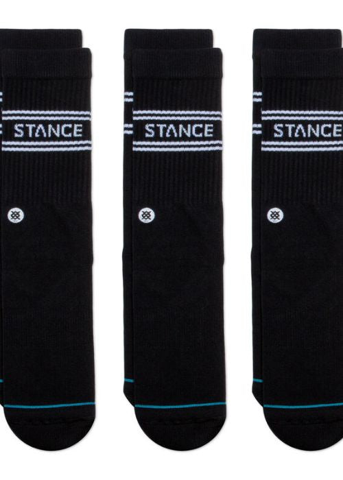 Stance - Basic 3 Pack Crew Socks (Black)