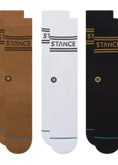 Stance - Basic 3 Pack Crew Socks (Gold)