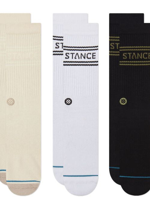 Stance - Basic 3 Pack Crew Socks (Oatmeal)