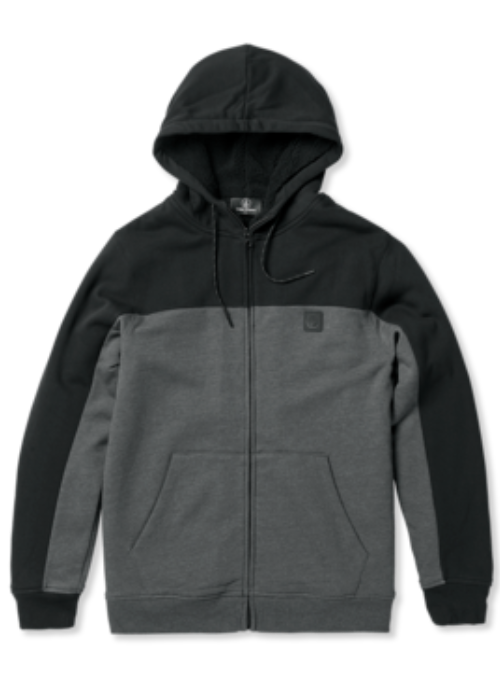 Volcom - Single Stone Division Lined Zip Up Hoody (Charcoal Heather)