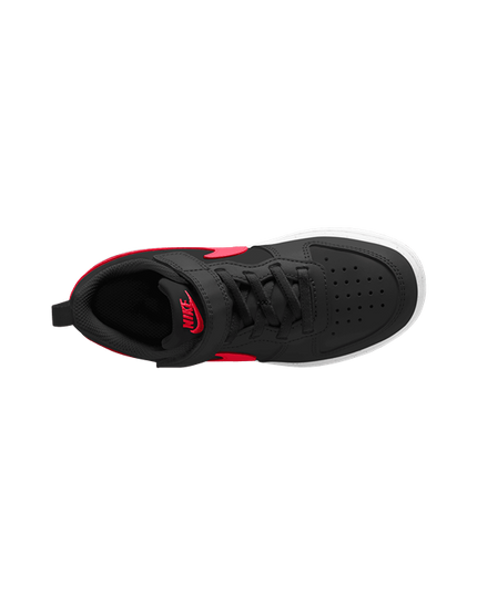 Nike - Court Borough Low Recraft Toddlers (Black/University Red/White)