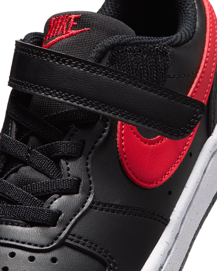 Nike - Court Borough Low Recraft Toddlers (Black/University Red/White)