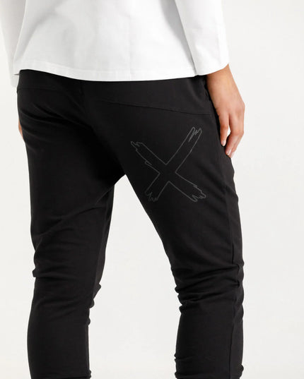 Home Lee - Winter Apartment Pants (Black with Black X Outline)