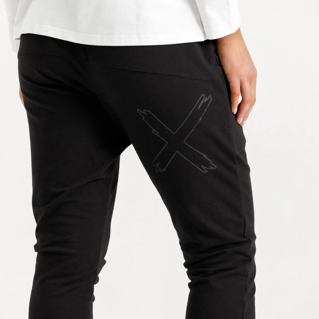 Home Lee - Winter Apartment Pants (Black with Black X Outline)