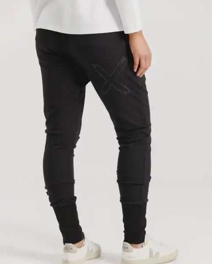 Home Lee - Winter Apartment Pants (Black with Black X Outline)