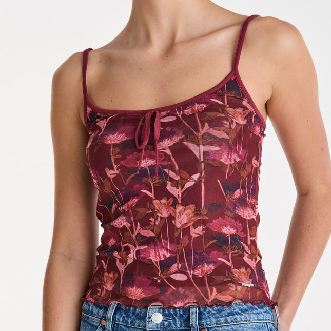 Wrangler - Floral Fields Mesh Top