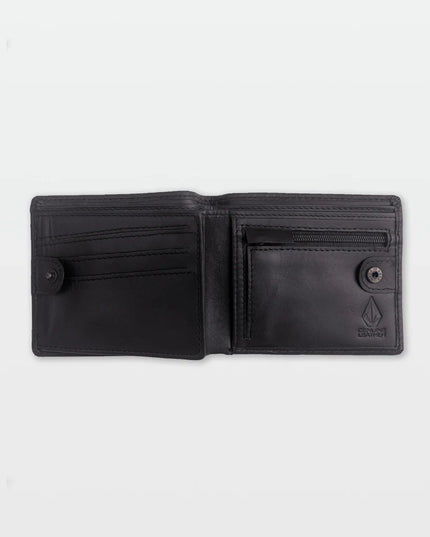 Volcom - Single Stone Leather Wallet (Black)