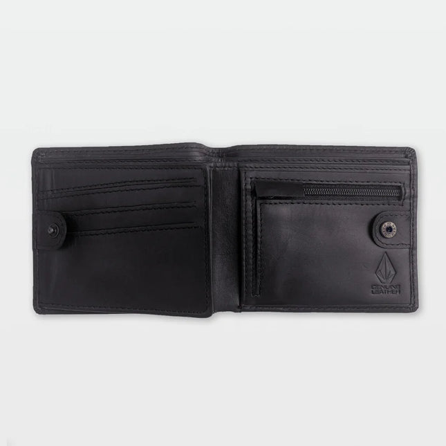 Volcom - Single Stone Leather Wallet (Black)