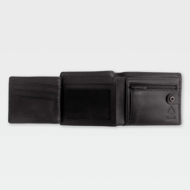 Volcom - Single Stone Leather Wallet (Black)
