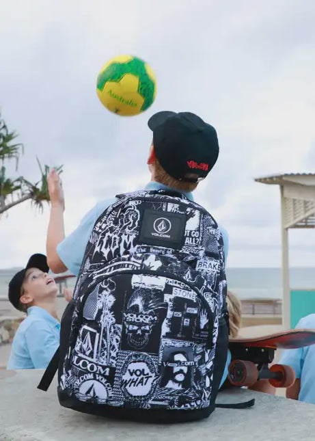 Volcom - Stone Attack Backpack (Black/White 1)