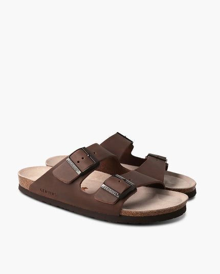 Genuins - Hawaii Oiled Leather Sandals (Brown)