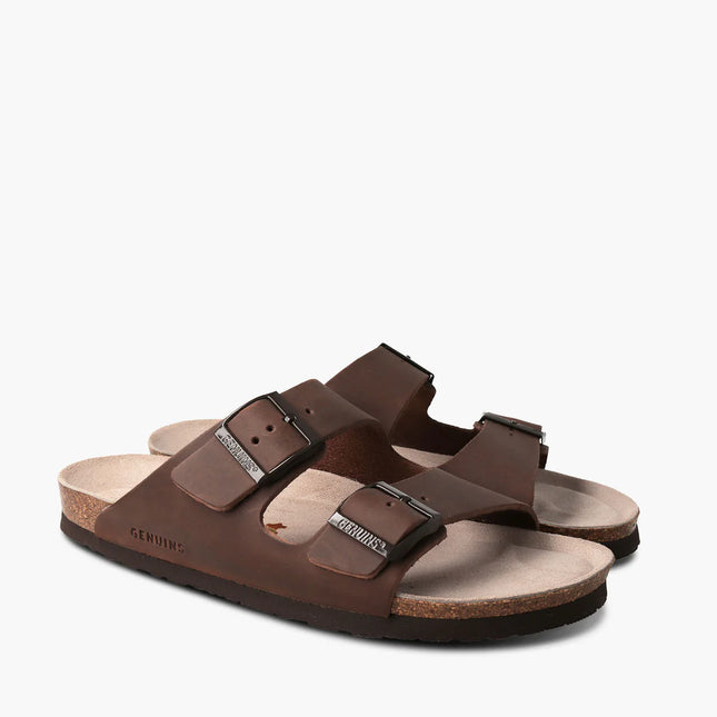 Genuins - Hawaii Oiled Leather Sandals (Brown)